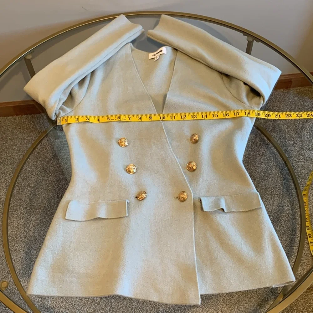 Express Double Breasted Sweater Blazer Size S - Picture 9 of 16